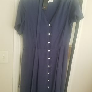 Vetta Capsule Midi Button Down Dress NWT